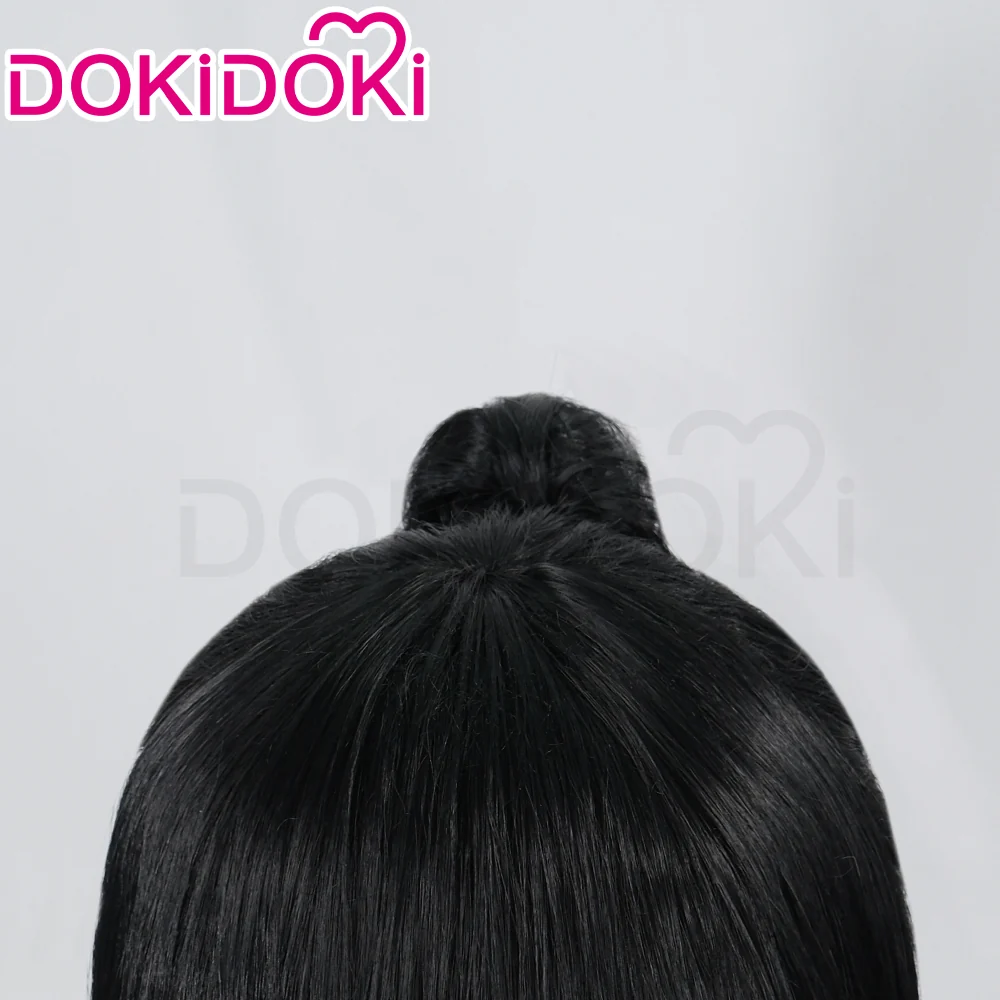 DokiDoki Game Cosplay Wig Long Straight Black Wig - Image 4