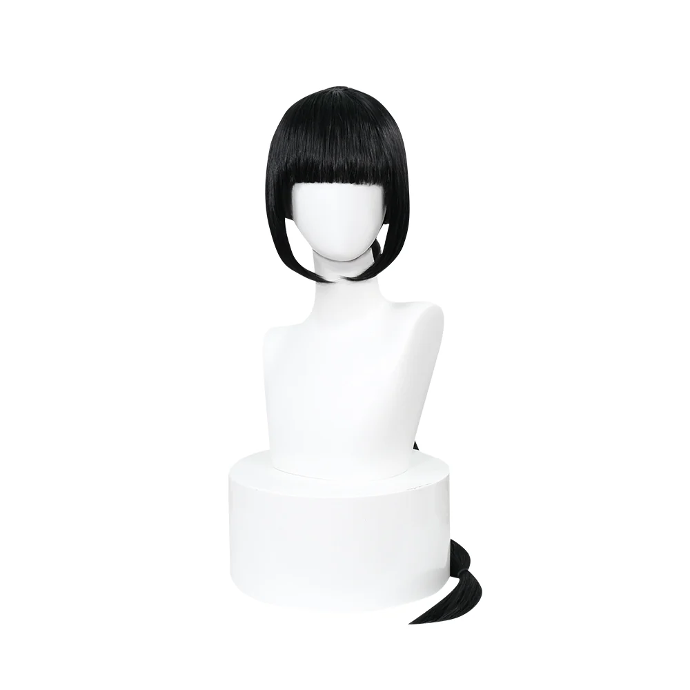 DokiDoki Game Cosplay Wig Long Straight Black Wig - Image 5