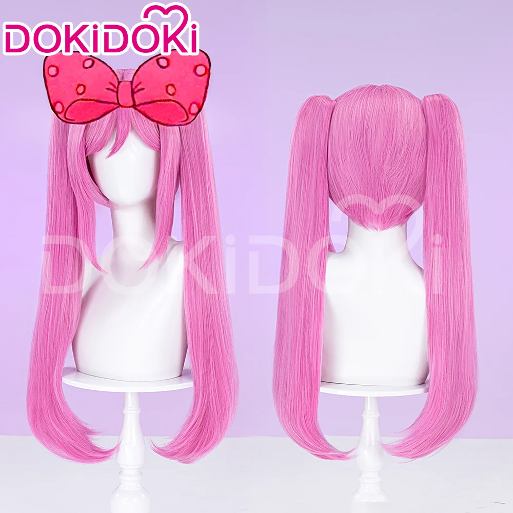 【Ready For Ship】DokiDoki Game Cosaply Wig Women Long Pink Cute Hair