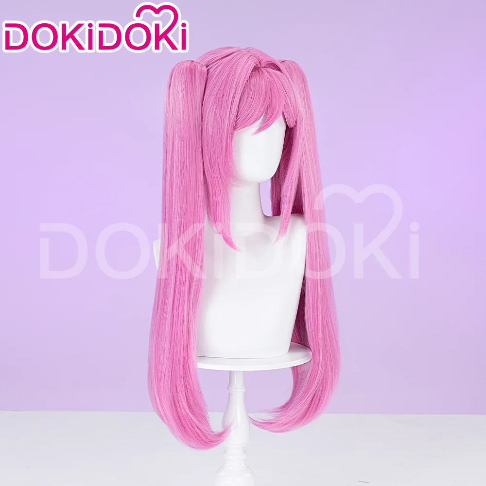【Ready For Ship】DokiDoki Game Cosaply Wig Women Long Pink Cute Hair - Image 3