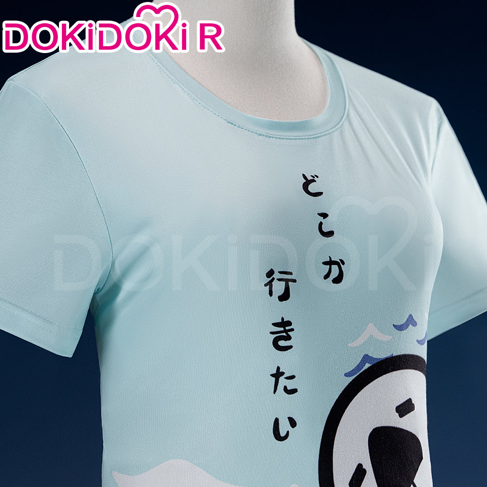 【Ready For Ship】【Last Batch】DokiDoki Game Cosplay Hanaasato Minoori Costume Blue Seal T-Shirt My First Vocal Range Check! - Image 7