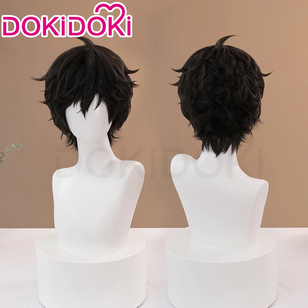DokiDoki Game Cosplay Jorker Amamiyaa Renn Cosplay Wig Short Curly Black Hair/ Mak - Image 2
