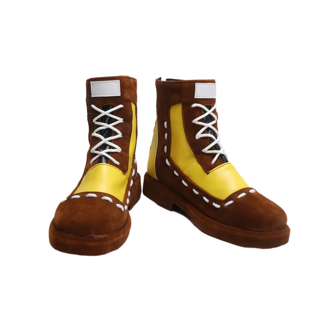 DokiDoki Game Cosplay Men Brown Yellow Shoes - Image 2