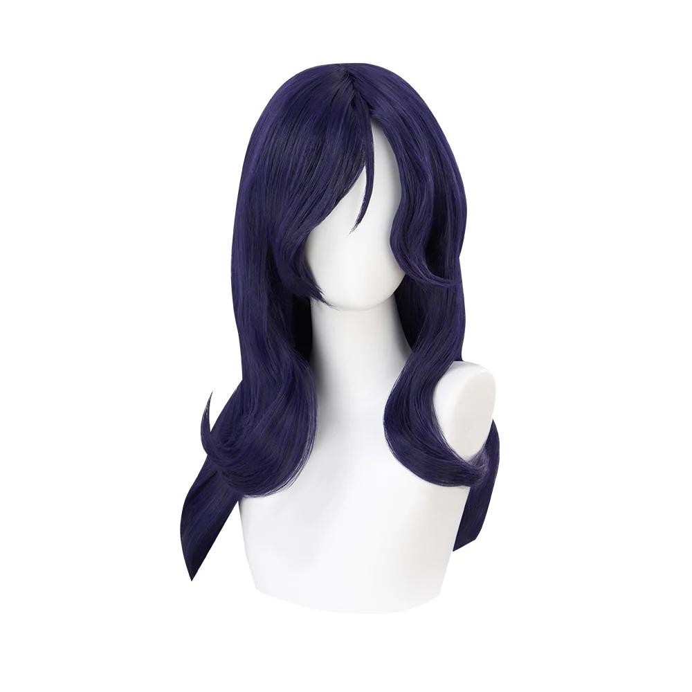 【Ready For Ship】DokiDoki Game Cosplay Midnight Wig Long Straight Purple Hair - Image 4
