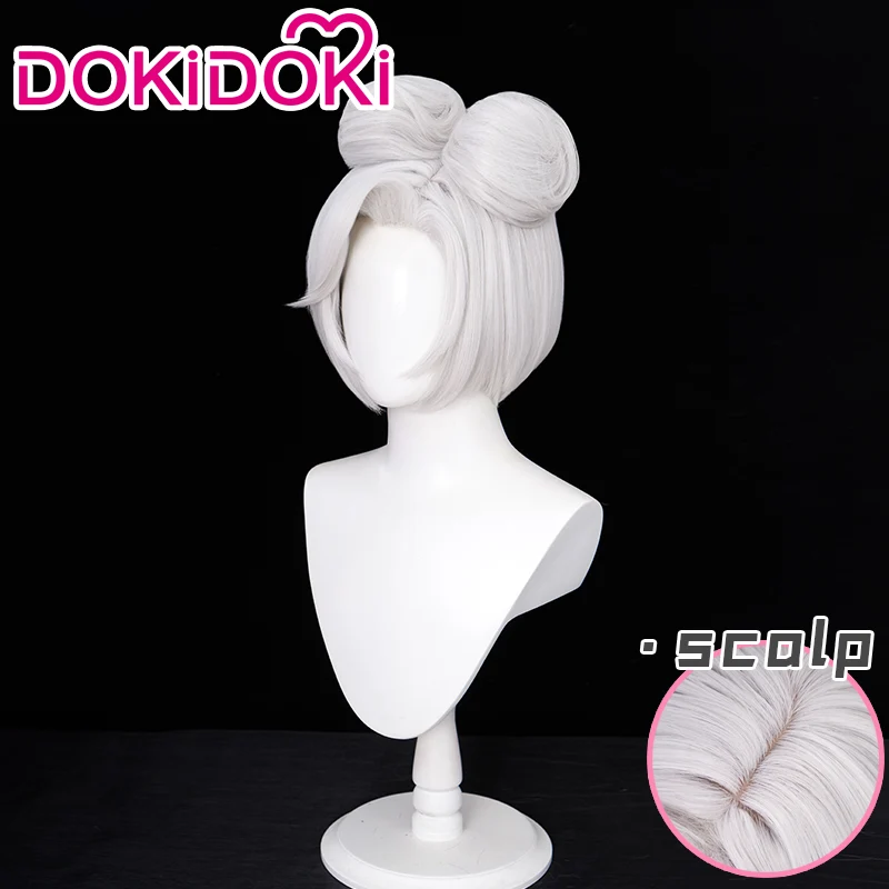 【Ready For Ship】DokiDoki Game Cosplay NPC Wig Women Short White - Image 2