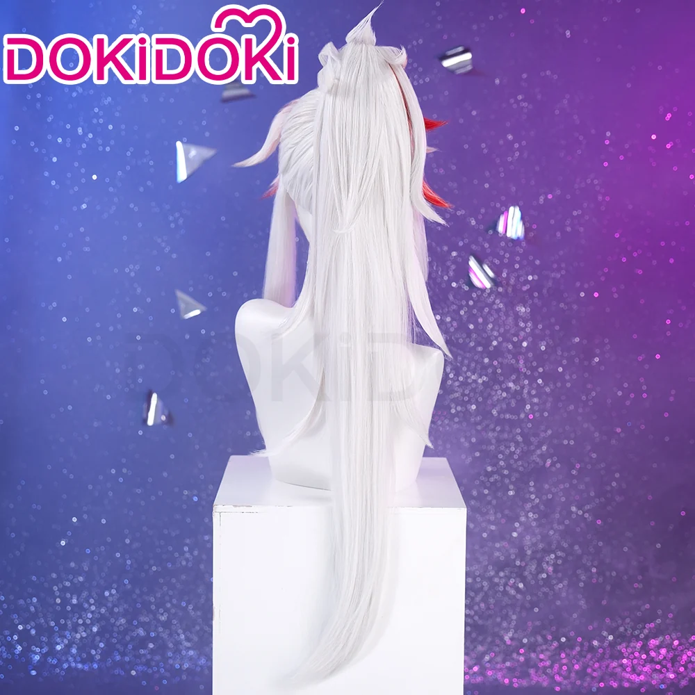 【Ready For Ship】DokiDoki Game Cosplay The Unforgotten Long White Red Wig - Image 3