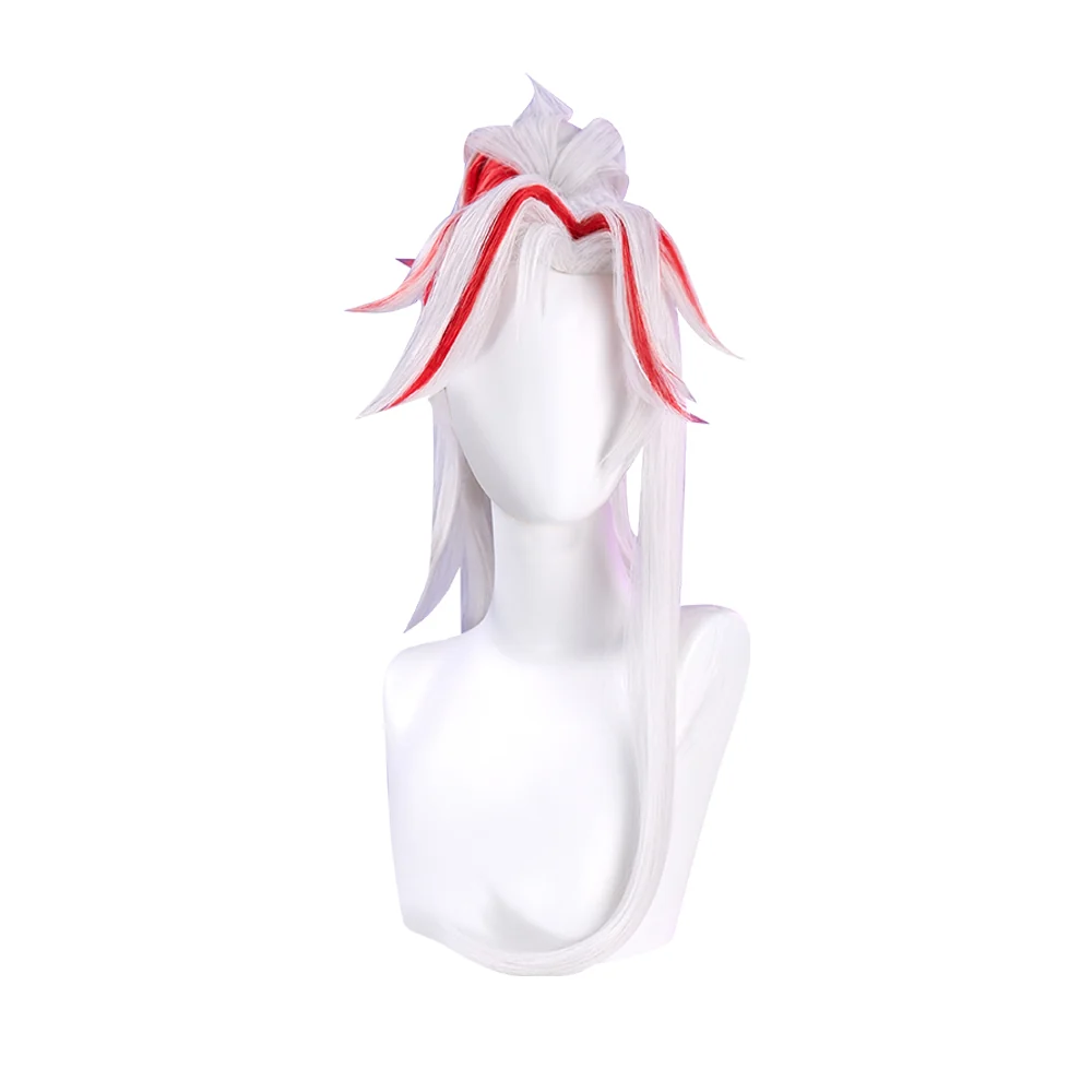 【Ready For Ship】DokiDoki Game Cosplay The Unforgotten Long White Red Wig - Image 5