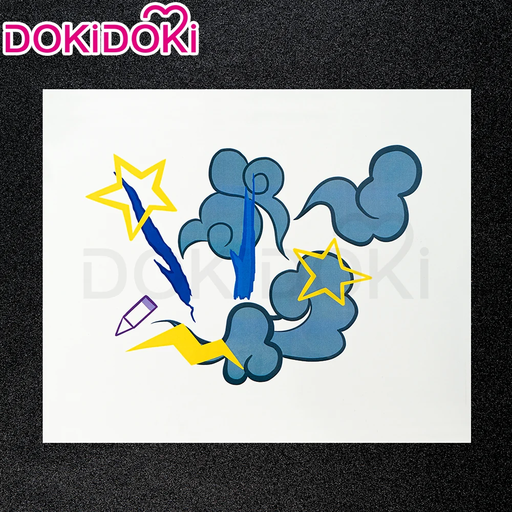 【Partially Ready For Ship】【Front Lace】DokiDoki Anime Game Cosplay Wig Blue Braided Pigtail / Hairtied / Long Straight Version Hair / Tattoo Sticker / Necklace / Bullet Headwear - Image 23