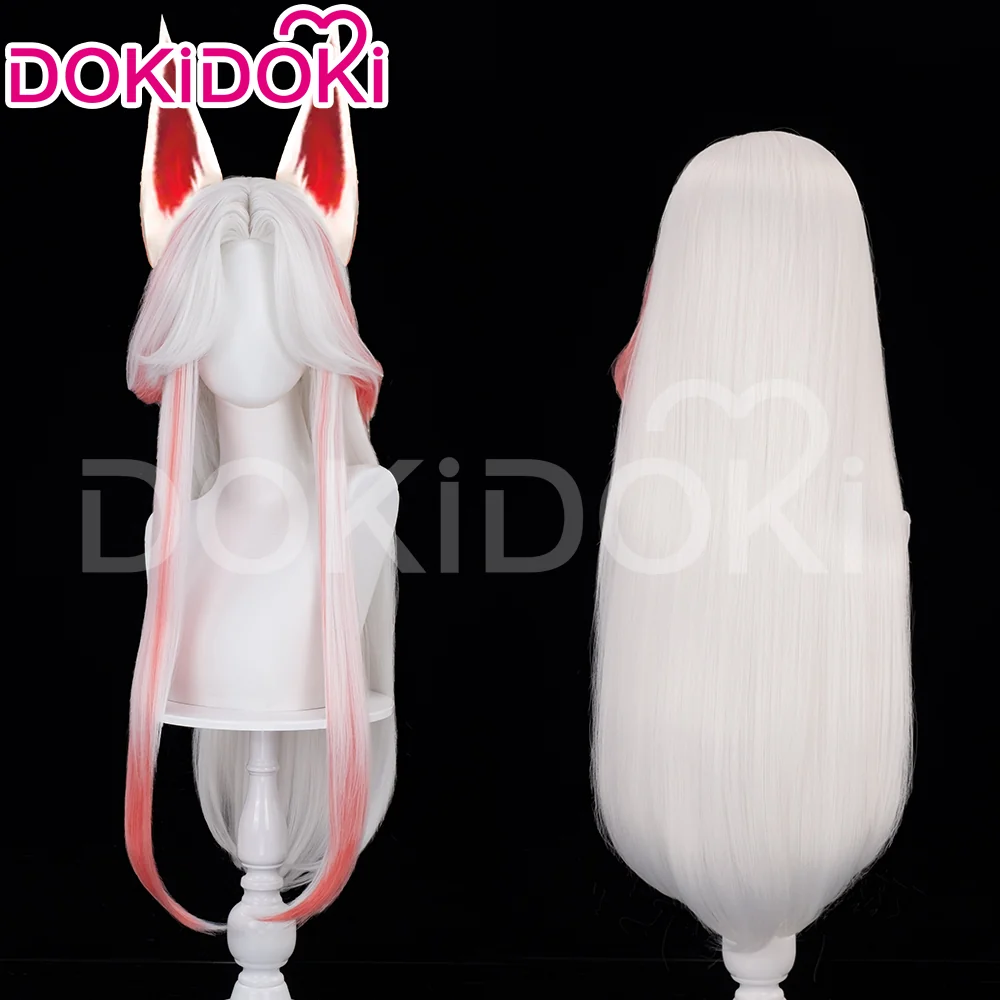 【Ready For Ship】DokiDoki Game Cosplay Wig Long Brown Hair White - Image 10