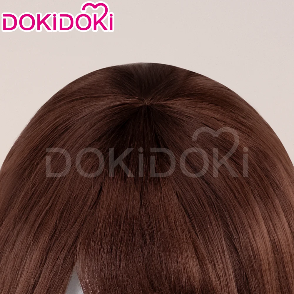【Ready For Ship】DokiDoki Game Cosplay Wig Long Brown Hair White - Image 5