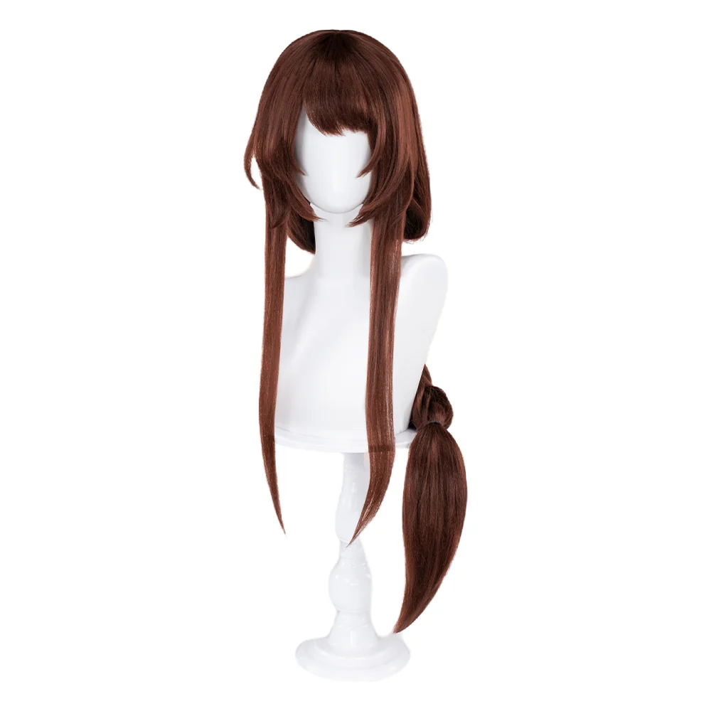 【Ready For Ship】DokiDoki Game Cosplay Wig Long Brown Hair White - Image 6