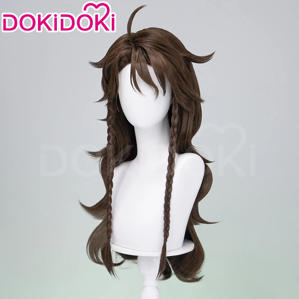DokiDoki Game Cosplay Wig Long Curly Brown Hair Lion - Image 2