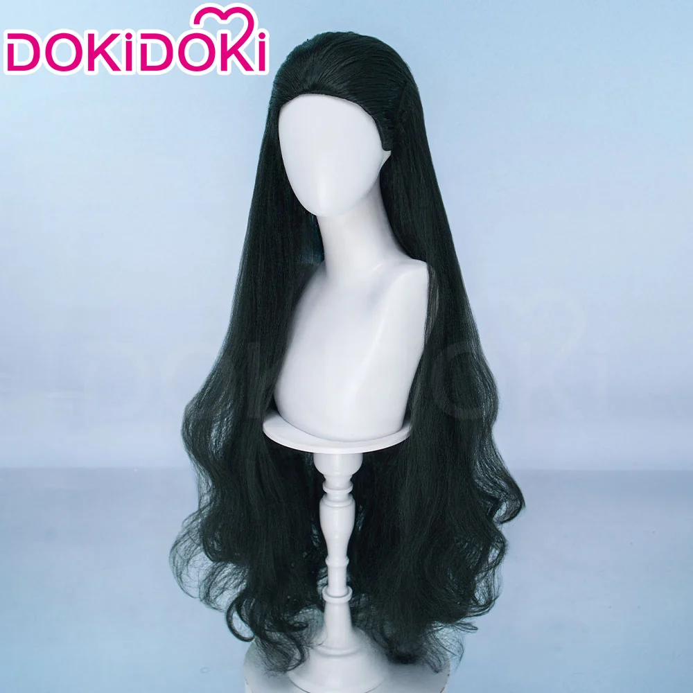 【Ready For Ship】DokiDoki Game Cosplay Wig Long Curly Dark Green Hair - Image 2