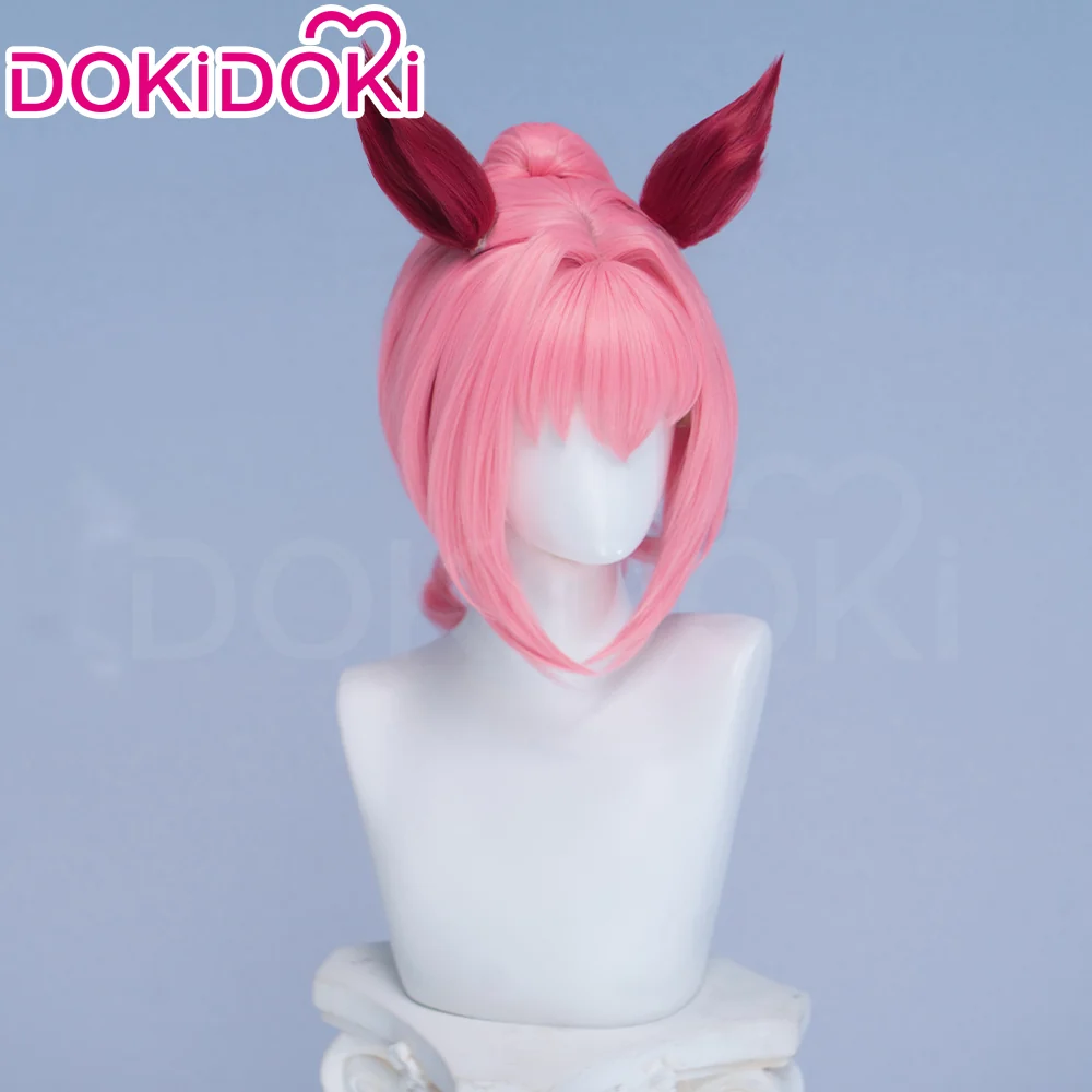 【Ready For Ship】DokiDoki Game Cosplay Wig Long Curly Pink Hair Ponytail Detachable Braid - Image 3
