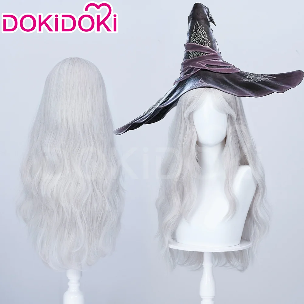 【Ready For Ship】DokiDoki Game Cosplay Wig Long Curly Silver Hair