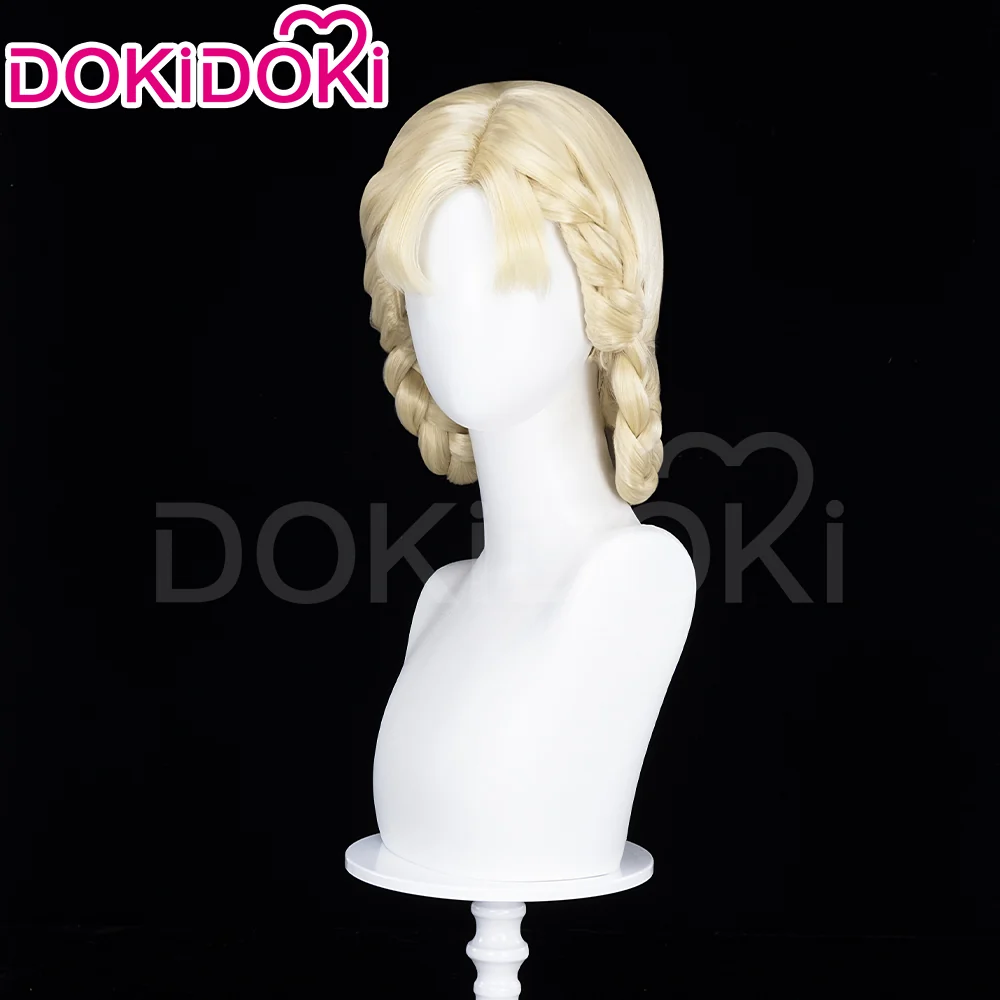 【Ready For Ship】DokiDoki Game Cosplay Wig Long Golden Curly Hair - Image 3