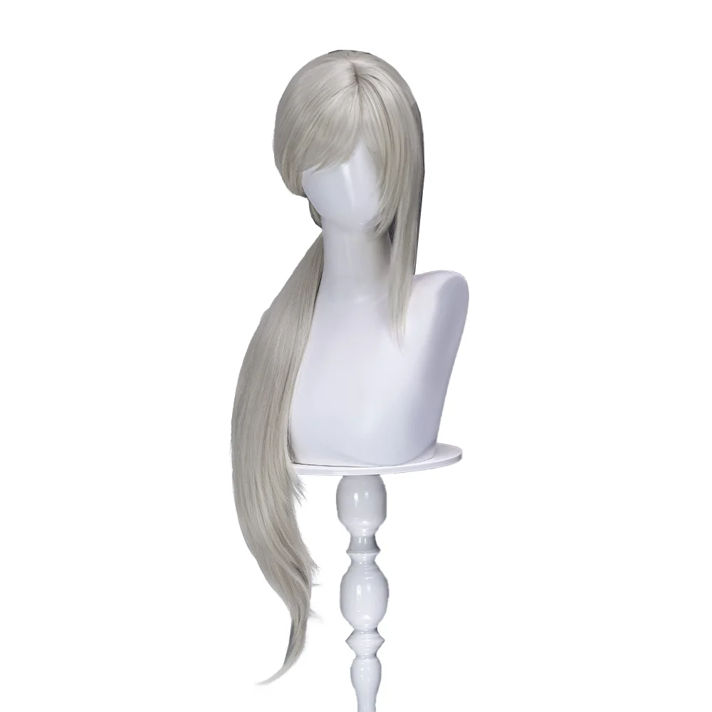 【Ready For Ship】DokiDoki Game Cosplay Wig Long Silver Hair - Image 5