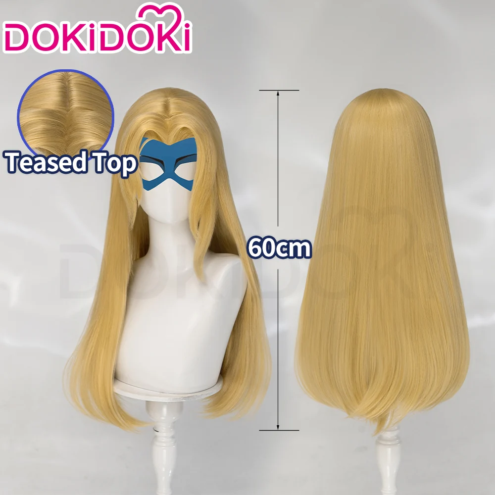 DokiDoki Game Cosplay Wig Long Straight Blonde Hair