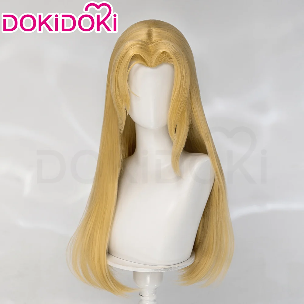 DokiDoki Game Cosplay Wig Long Straight Blonde Hair - Image 4