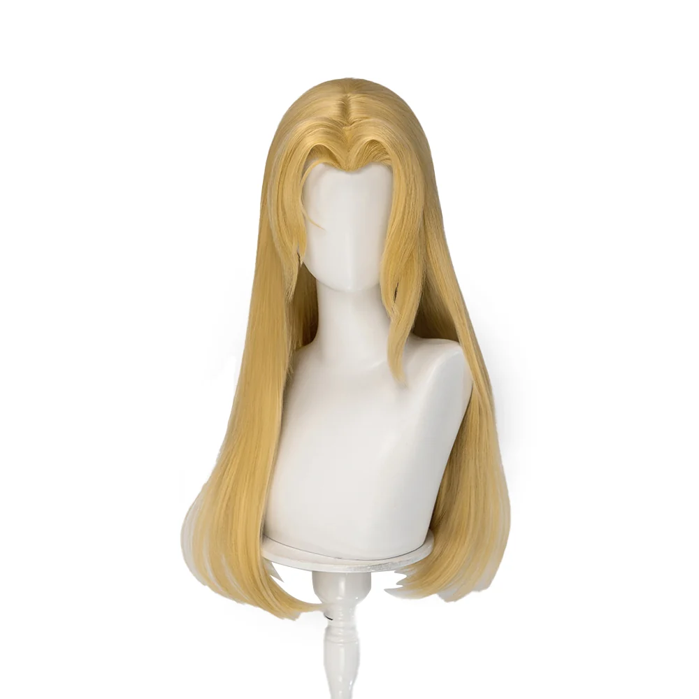 DokiDoki Game Cosplay Wig Long Straight Blonde Hair - Image 6