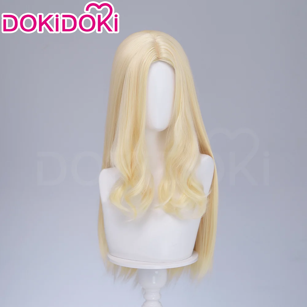 DokiDoki Game Cosplay Wig Long Straight Blonde Hair - Image 3