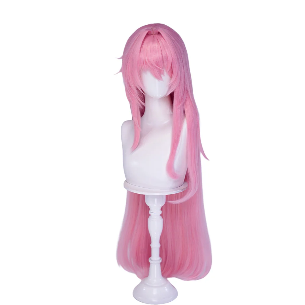 DokiDoki Game Cosplay Wig Long Straight Pink Hair - Image 5