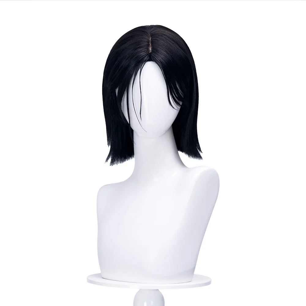 【Ready For Ship】DokiDoki Game Cosplay Wig Short Black Hair Female - Image 4