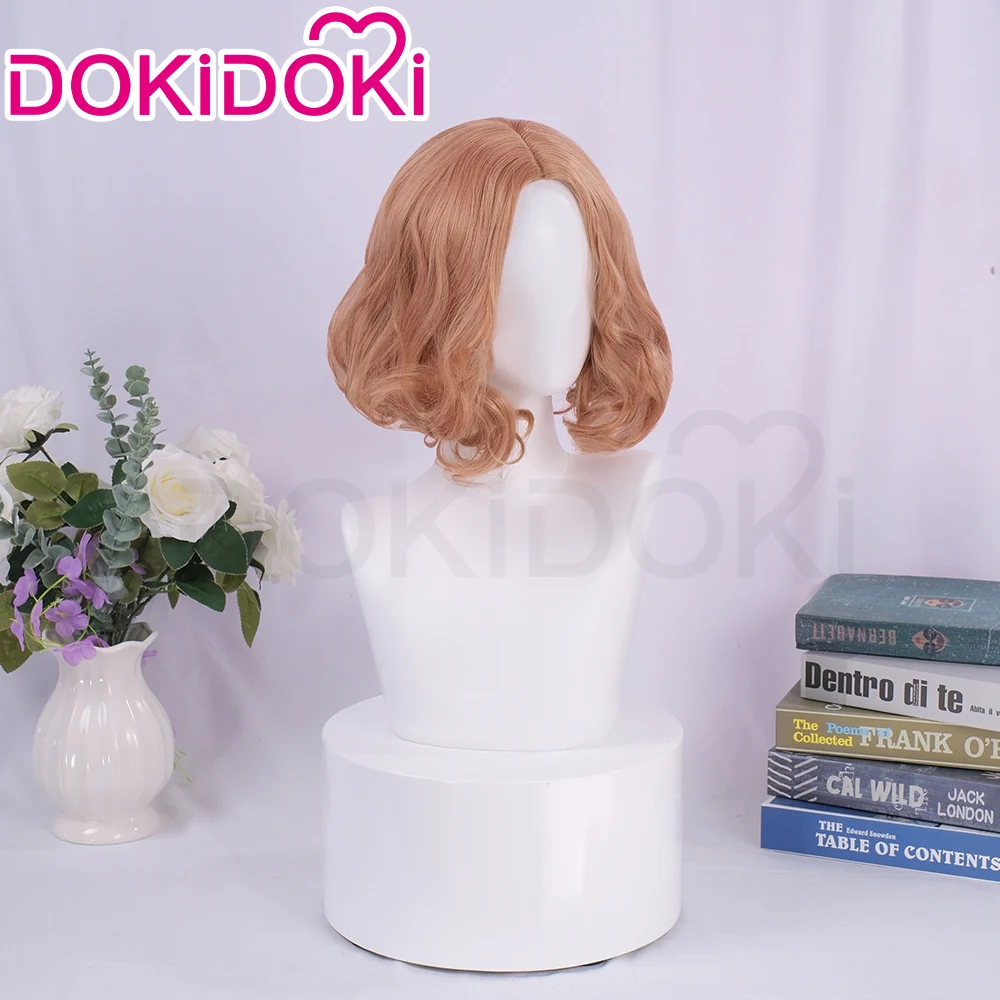 DokiDoki Game Cosplay Wig Short Brown Hair - Image 2