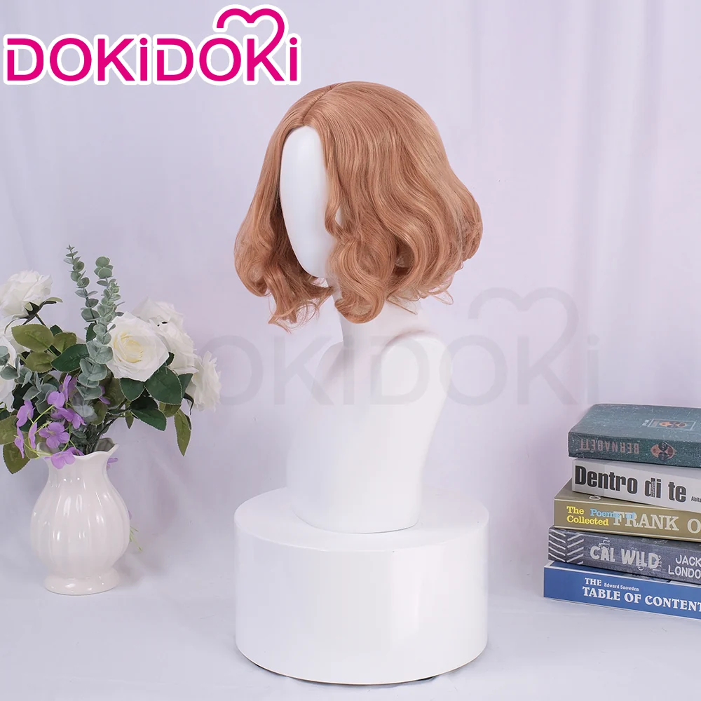 DokiDoki Game Cosplay Wig Short Brown Hair - Image 3
