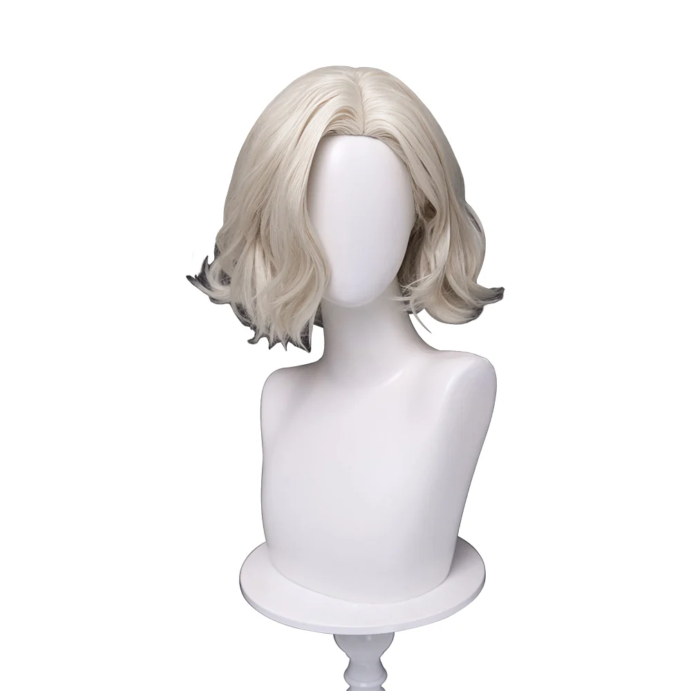 【Ready For Ship】【Front Lace】DokiDoki Game Cosplay Wig Short Curly Blonde Hair - Image 6