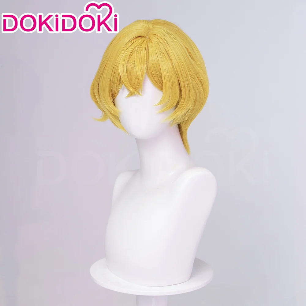 【Ready For Ship】DokiDoki Game Cosplay Wig Short Curly Golden Blond Hair - Image 2