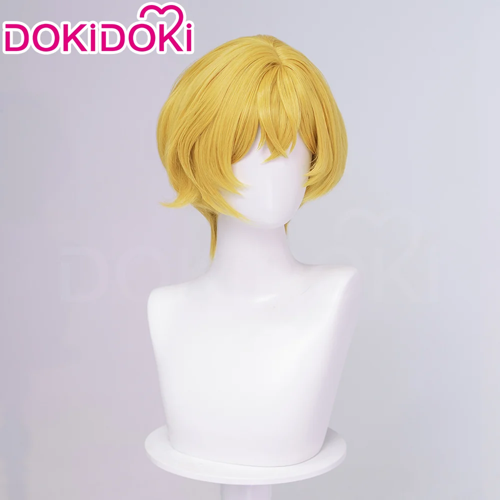 【Ready For Ship】DokiDoki Game Cosplay Wig Short Curly Golden Blond Hair - Image 3