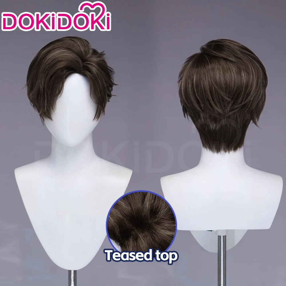 【Ready For Ship】【Small Area Front Lace】DokiDoki Game Cosplay Wig Short Dark Brown Hair - Image 2