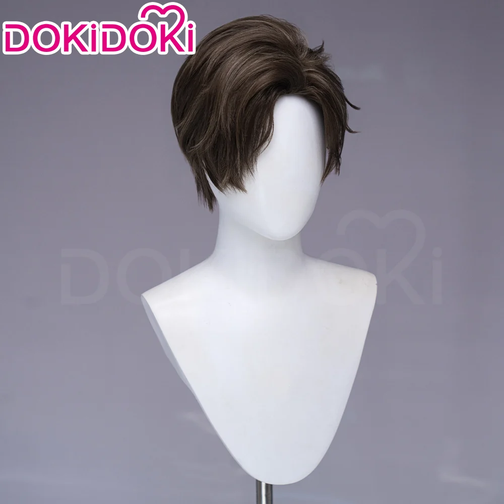 【Ready For Ship】【Small Area Front Lace】DokiDoki Game Cosplay Wig Short Dark Brown Hair - Image 4