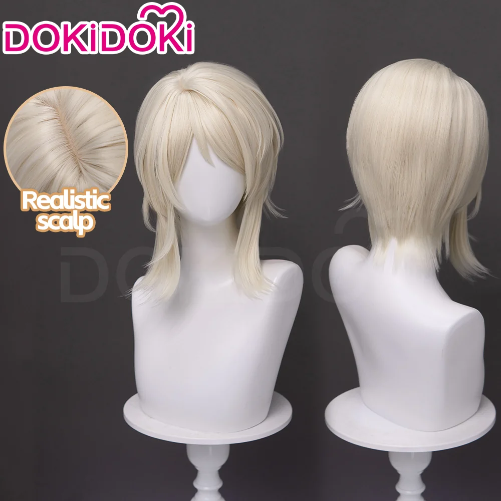 【Ready For Ship】DokiDoki Game Cosplay Wig Short Light Blond Hair