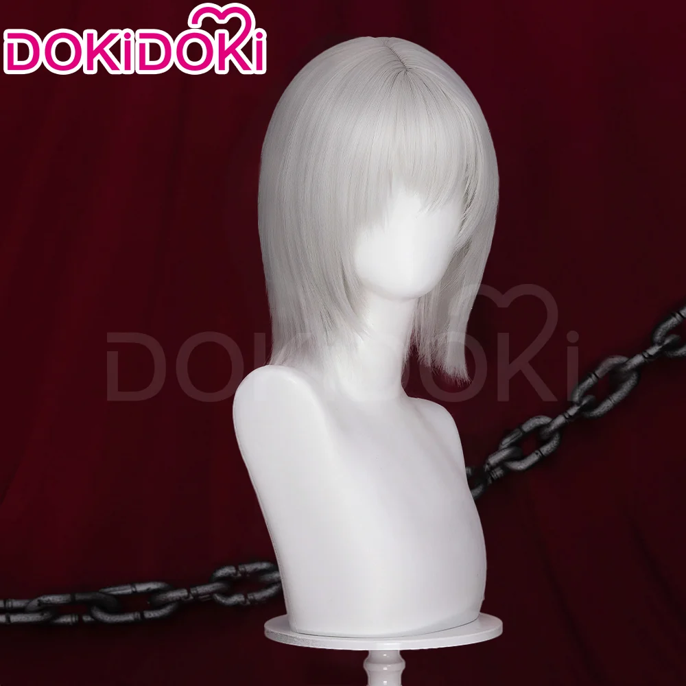 【Ready For Ship】DokiDoki Game Cosplay Wig / Necklace Short Straight Dark / Light Grey Men Hair - Image 12