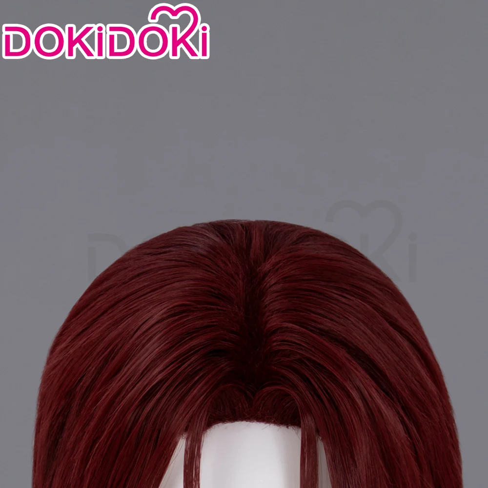 【Ready For Ship】DokiDoki Game Cosplay Main Character Wig Short Straight Red Hair - Image 4