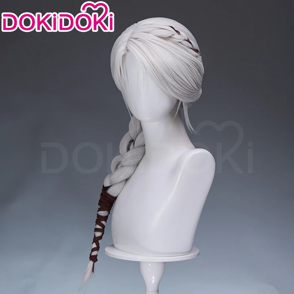 【Ready For Ship】DokiDoki Game Cosplay Wig White Long Hair Female - Image 2