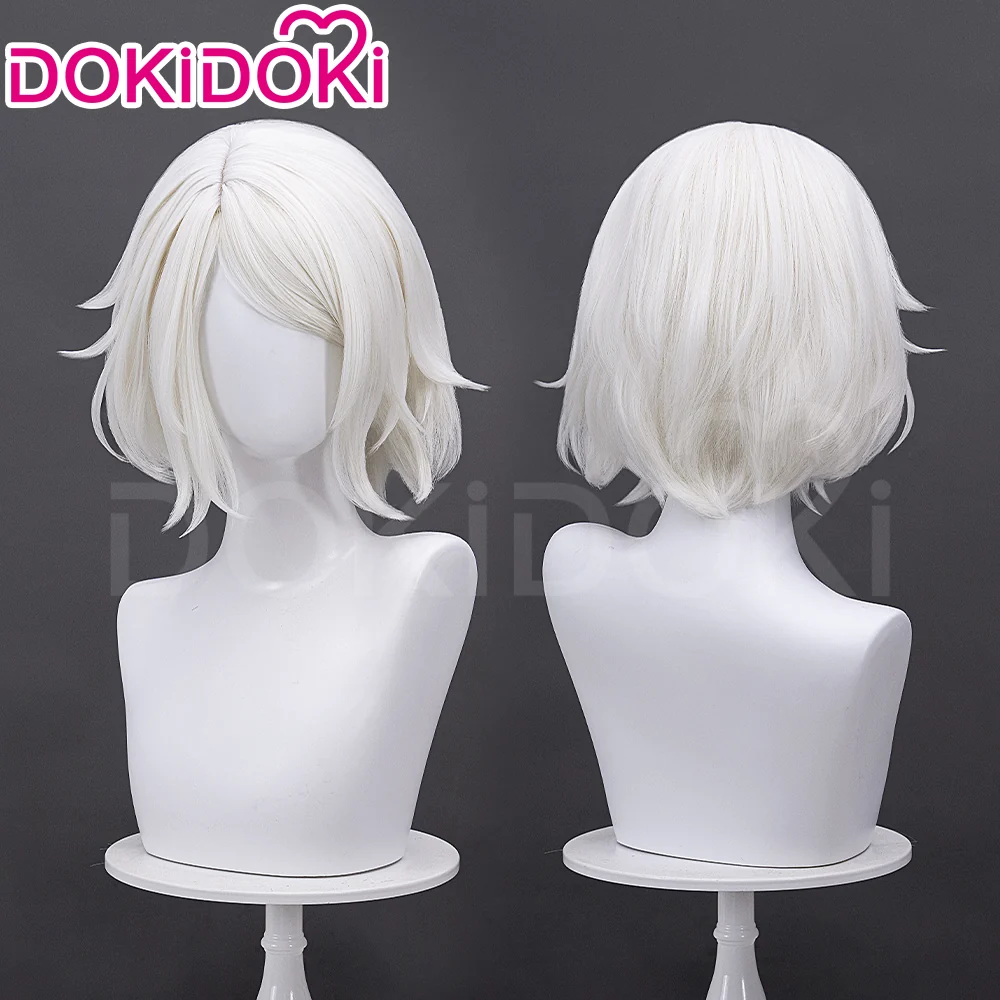 【Ready For Ship】DokiDoki Game Cosplay Wig White Short Hair Wig