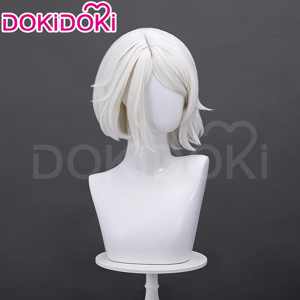 【Ready For Ship】DokiDoki Game Cosplay Wig White Short Hair Wig - Image 3