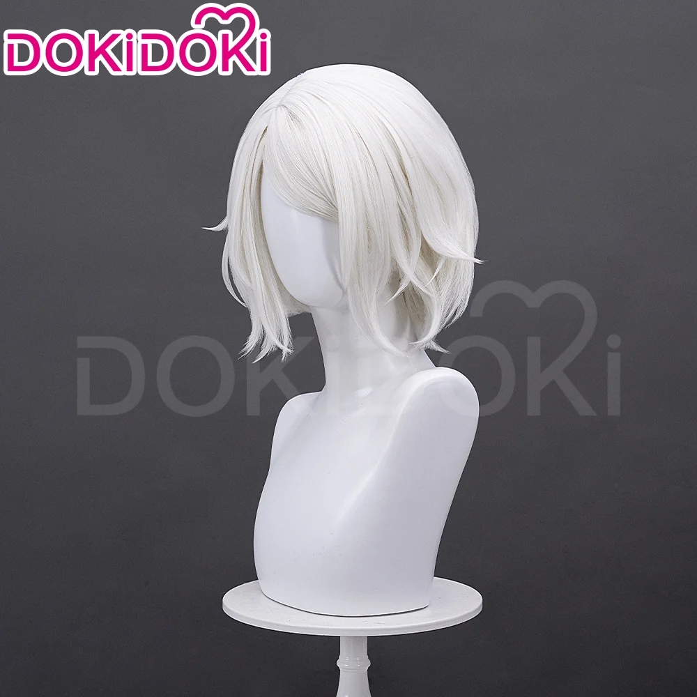 【Ready For Ship】DokiDoki Game Cosplay Wig White Short Hair Wig - Image 4