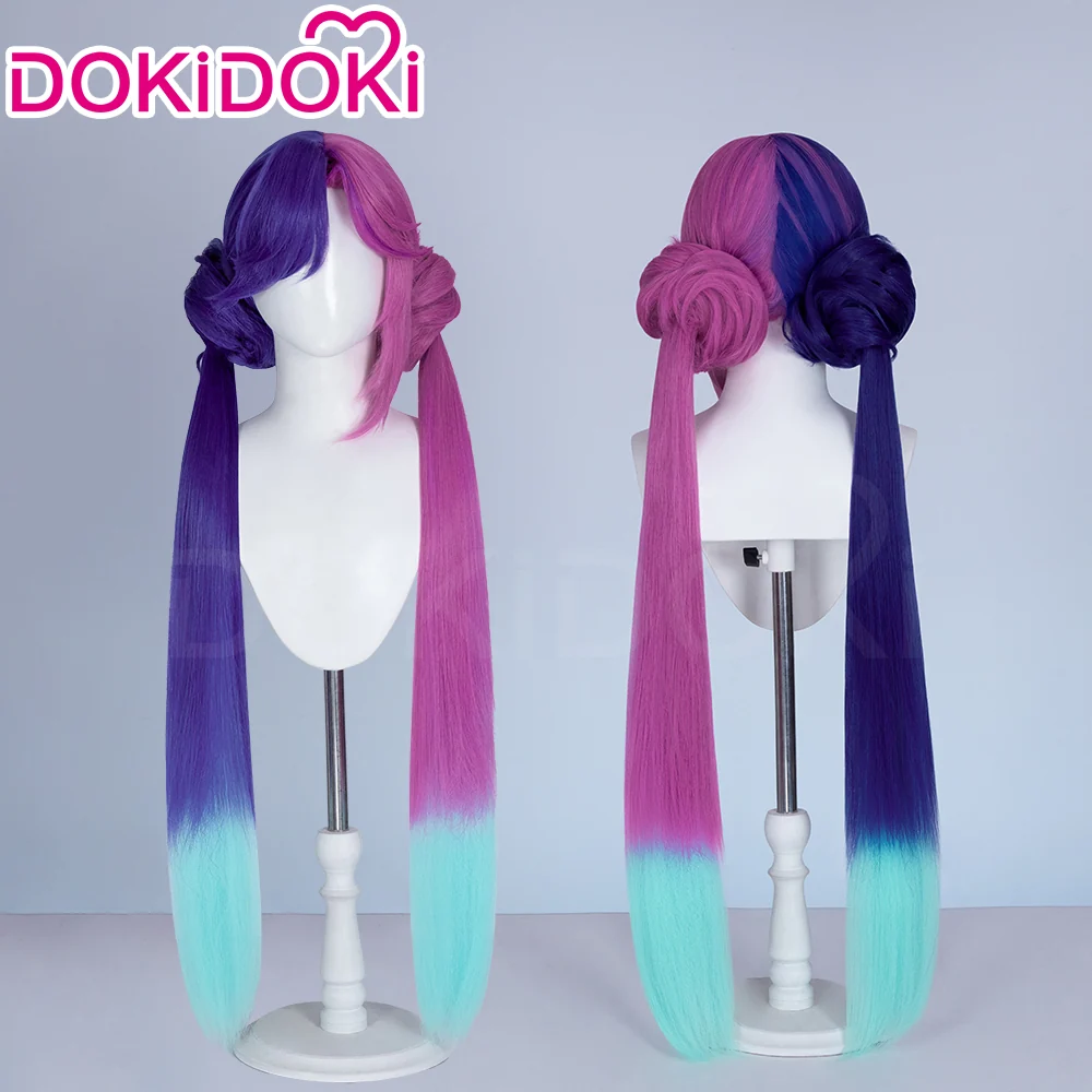 【Partially Ready For Ship】DokiDoki Game Cosplay Wig Short Black White Purple Pink Hair - Image 7