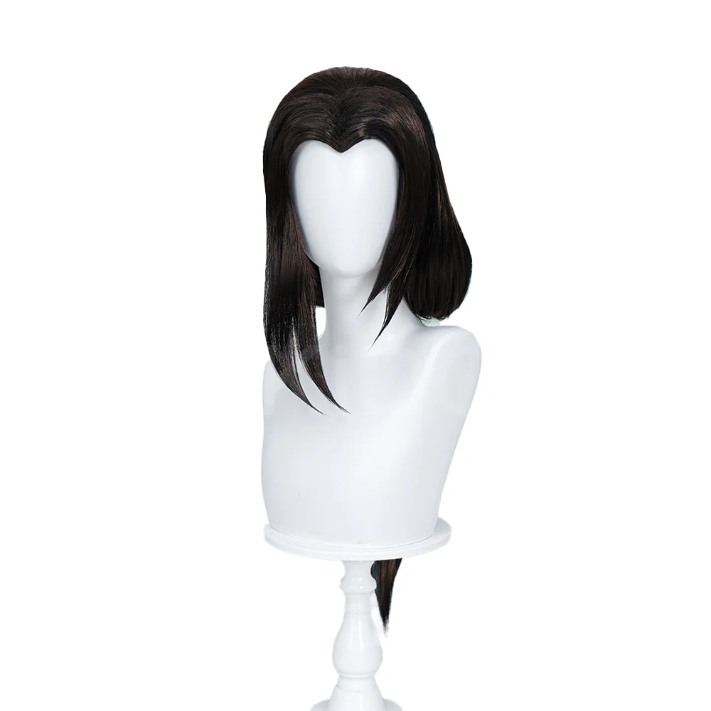 【Ready For Ship】Dokidoki Game Cosplay Woman Wig Long Straight Black Wig Hair Bundle Ponytail - Image 5