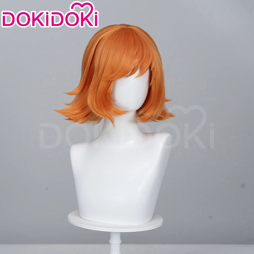 【Wig Ready For Ship】DokiDoki Game Cosplay Woman Sqquirrel Girrl Wig / Ear / Tail Short Curly Orange Hair - Image 3