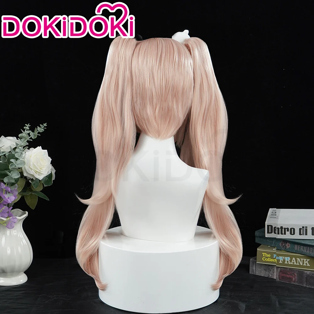 DokiDoki Game Cosplay Wig Long Curly Pink Hair - Image 3