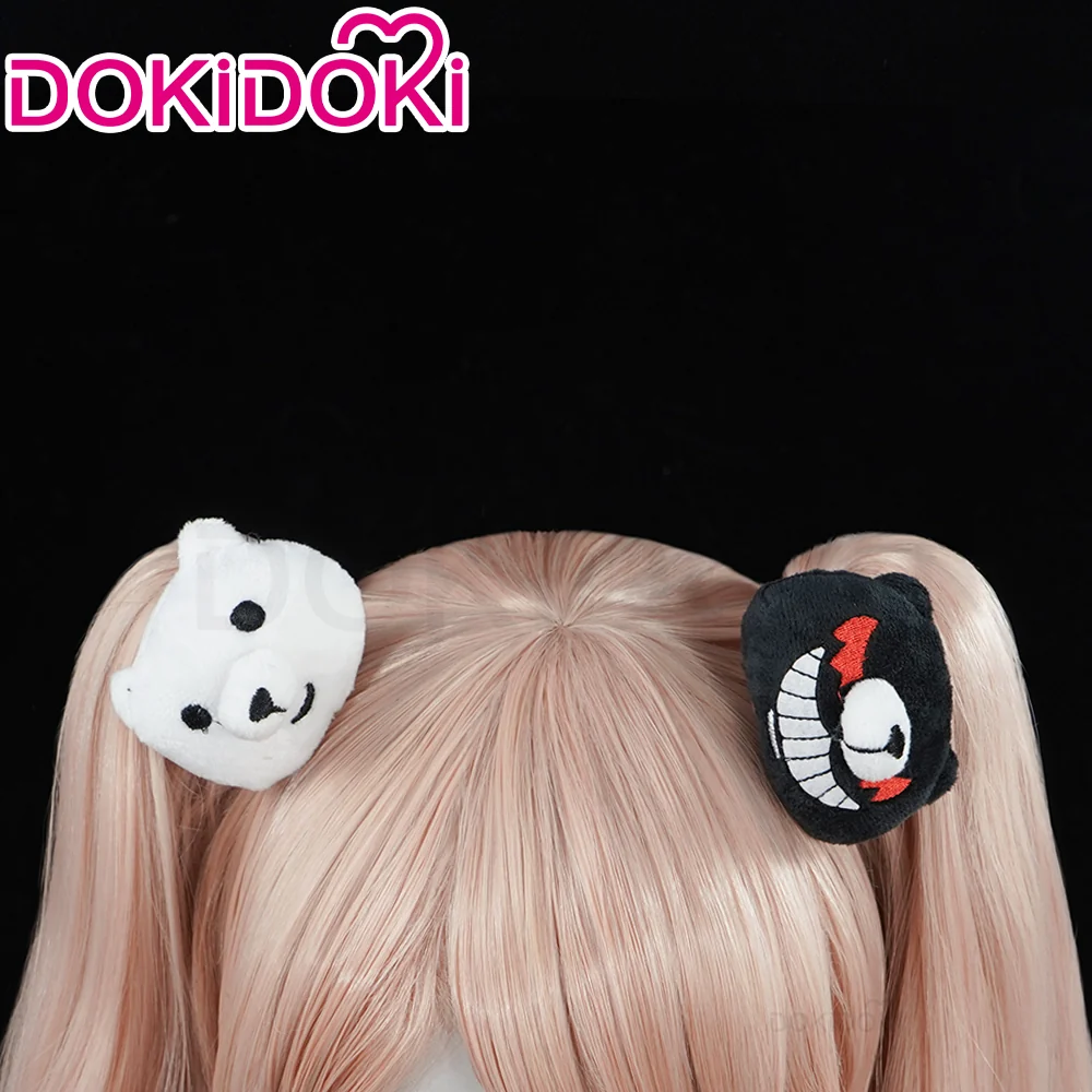 DokiDoki Game Cosplay Wig Long Curly Pink Hair - Image 4