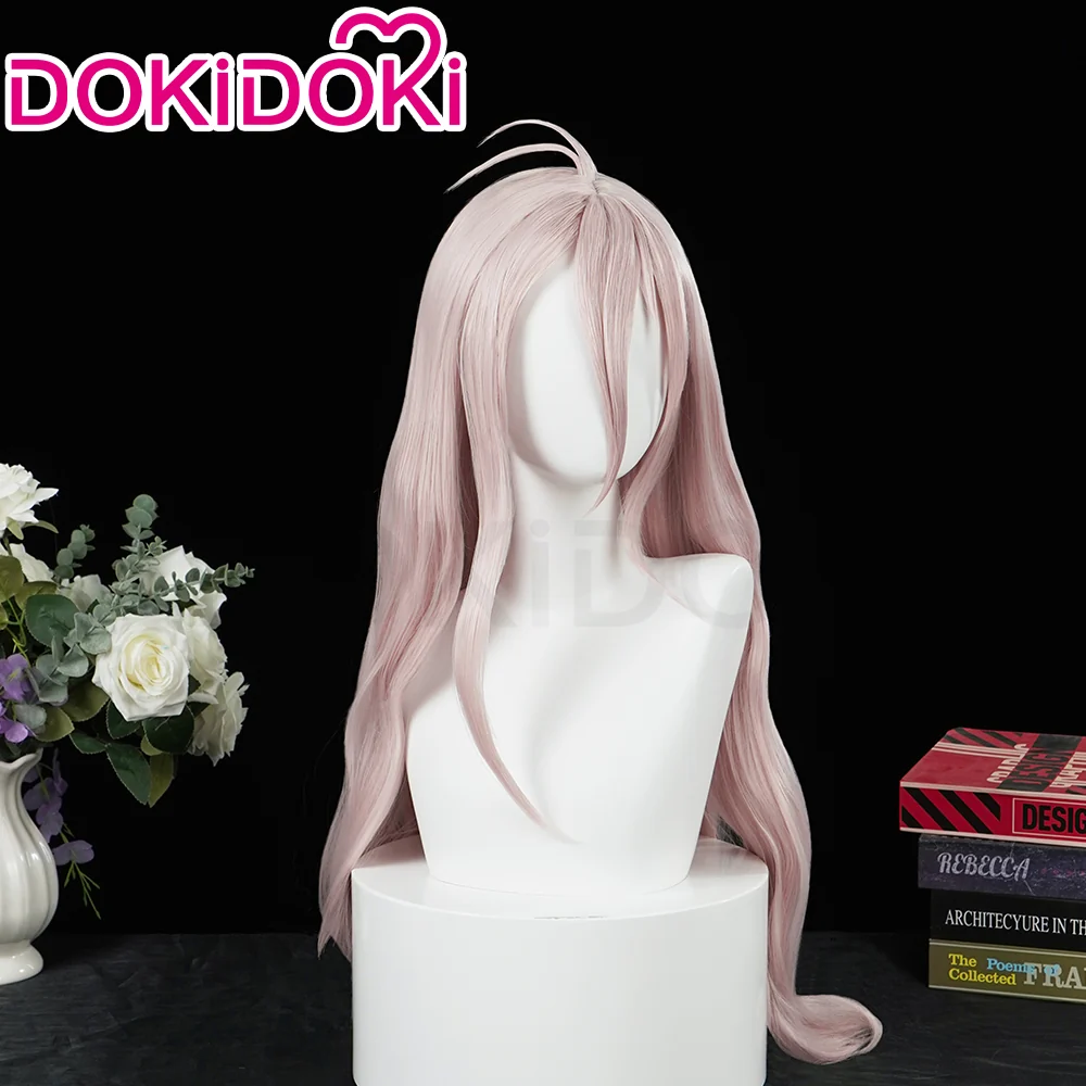 【Ready For Ship】DokiDoki Game Cosplay Wig Long Straight Pink Hair - Image 3