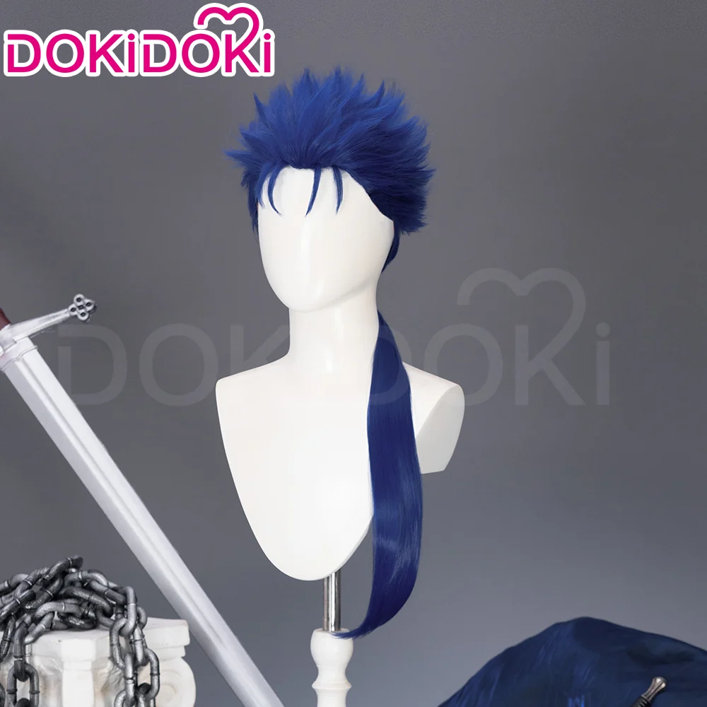 【Ready For Ship】DokiDoki Game Fate/stay night Cosplay Cú Chulainn Wig Long Blue Straight Hair FGO Lancer - Image 2