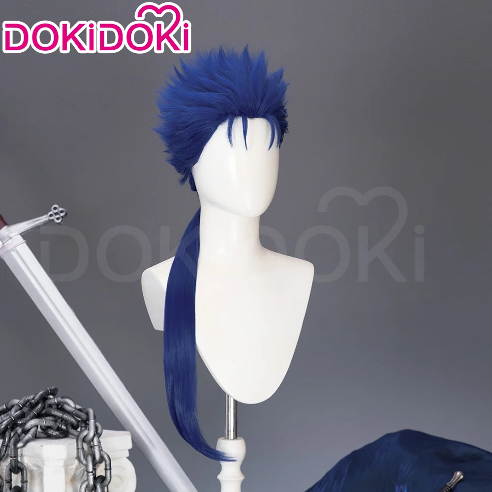 【Ready For Ship】DokiDoki Game Fate/stay night Cosplay Cú Chulainn Wig Long Blue Straight Hair FGO Lancer - Image 3