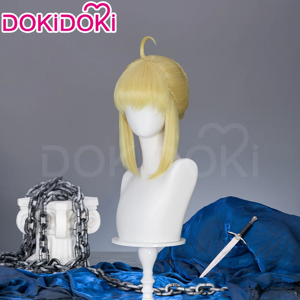 【Ready For Ship】DokiDoki Game Fate/Stay night Cosplay Saber Artoria Pendragon Wig Long Yellow Hair - Image 2